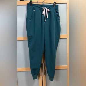 Figs Medium Petite High Waisted Jogger Caribbean Blue